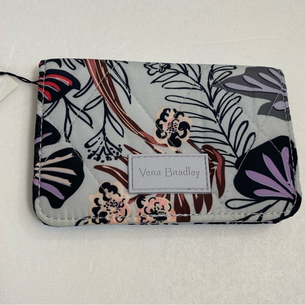 NWT Vera Bradley Ultralight RFID Small bifold wallet Sun washed tropical wallet - Picture 2 of 9